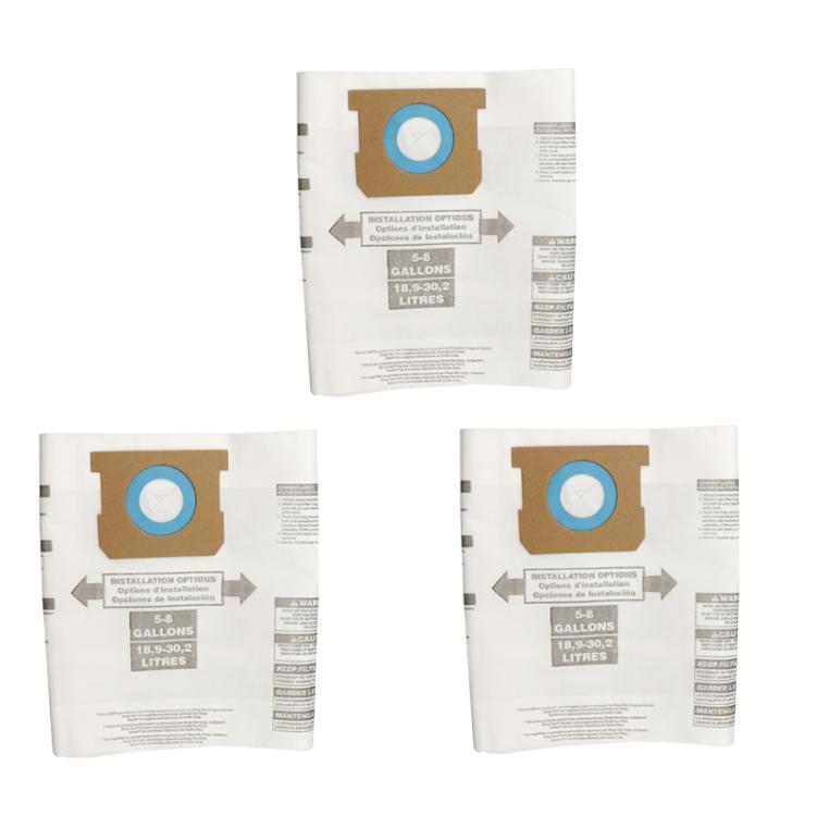 3 pezzi/confezione sacchetto antipolvere per aspirapolvere Shop-Vac da 5-8 galloni parti di ricambio 3 pezzi/confezione sacchetto antipolvere per aspirapolvere Shop-Vac da 5-8 galloni parti di ricambio